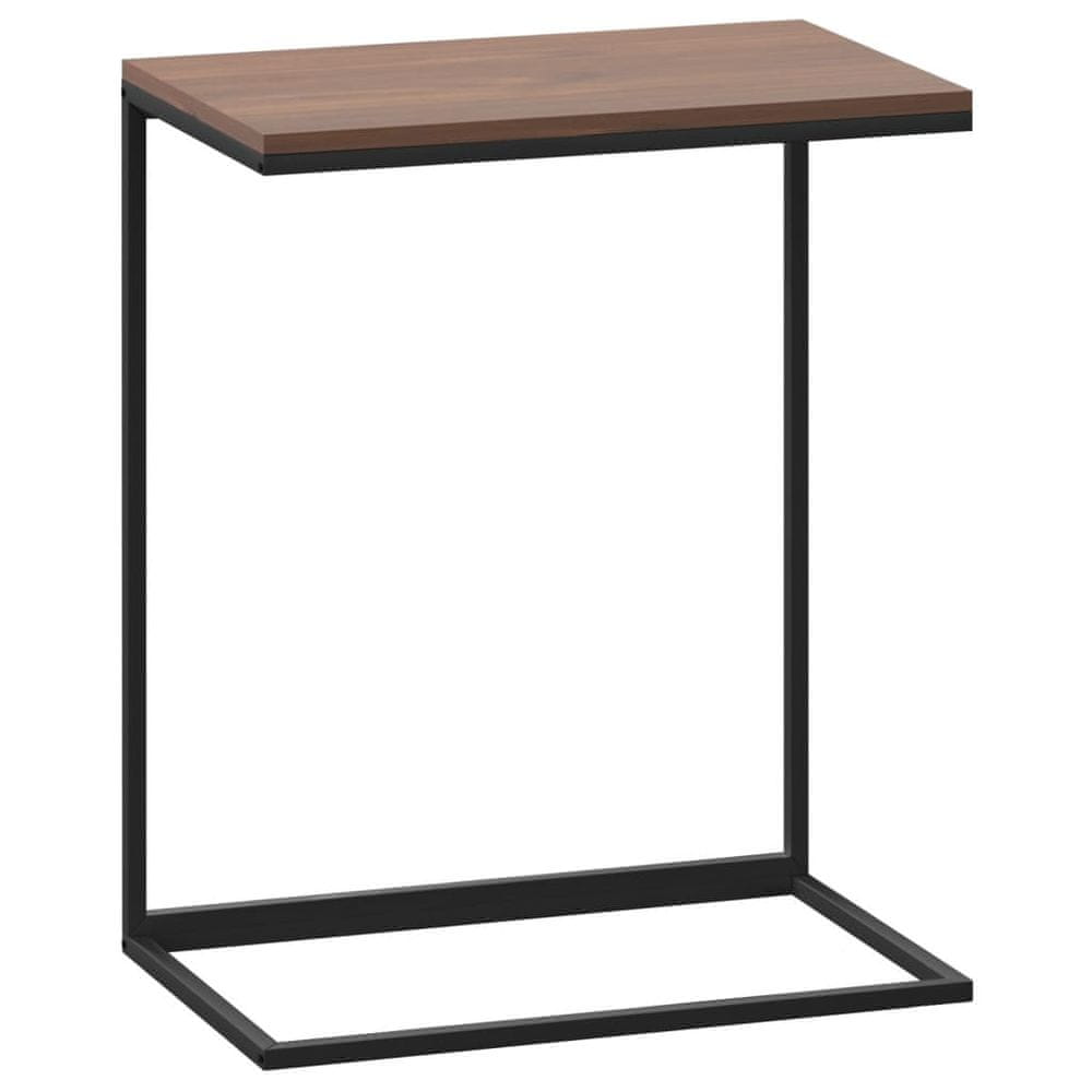 Vidaxl Príručný stolík, čierny 55x35x66 cm, kompozitné drevo